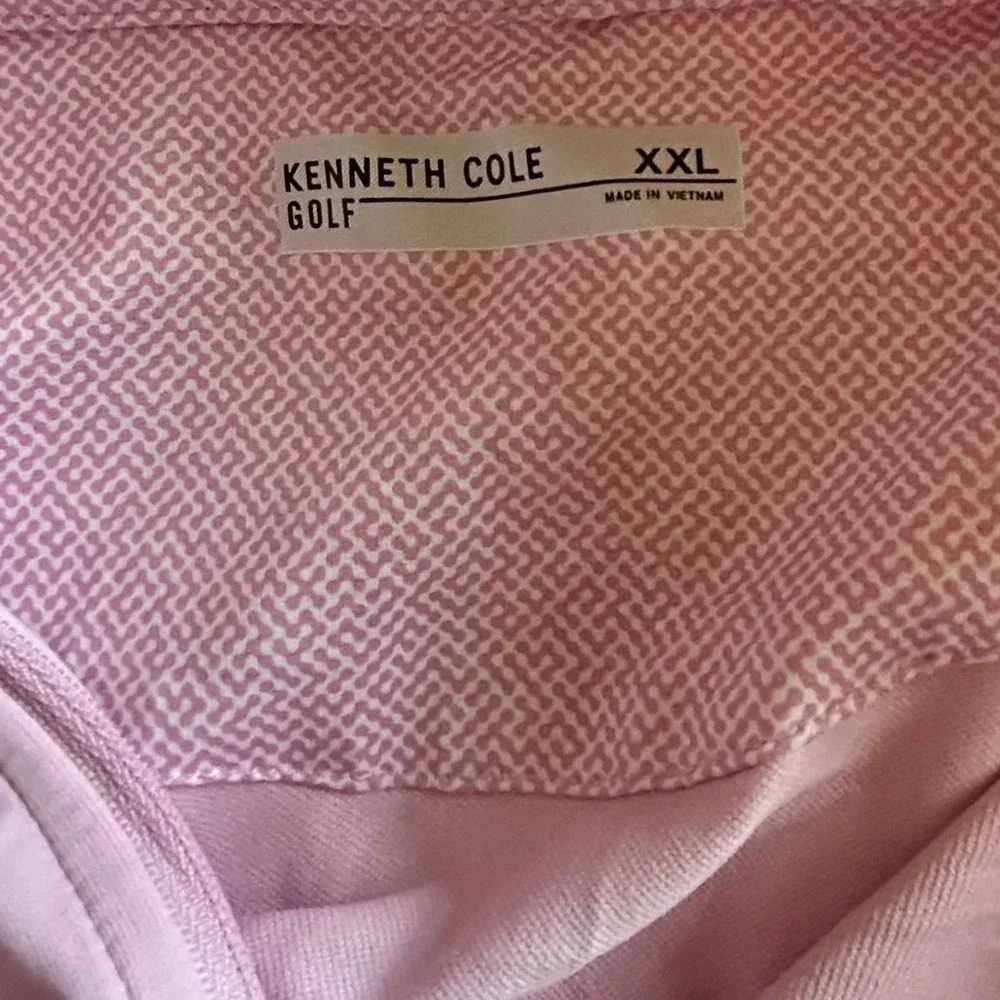 Kenneth Cole Golf Mens XXL Quarter Zip Pullover Orchid Pink KH9D63PJ90P5 NEW